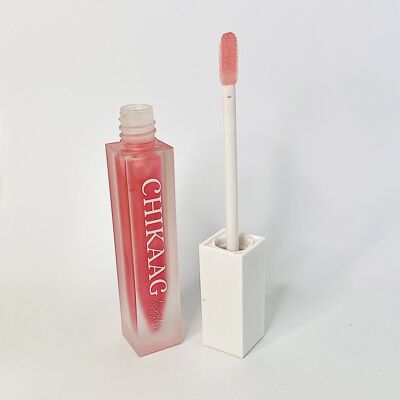 Metallic Pink Lipgloss - Strawberry scented - Wand Tube
