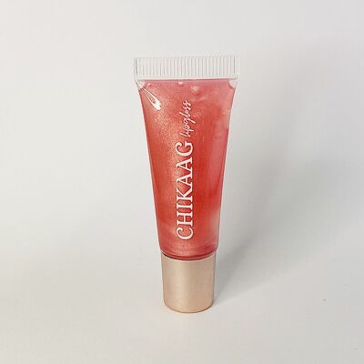 Metallic Pink Lipgloss - Strawberry scented - Squeeze Tube