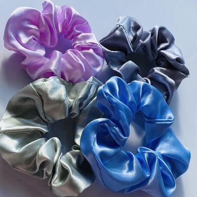 Set of 4 Satin scrunchies - C6