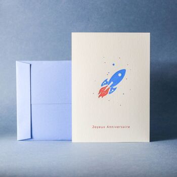 Carte letterpress - Joyeux anniversaire fusée

        
          

          
          

          
            Prix régulier 2