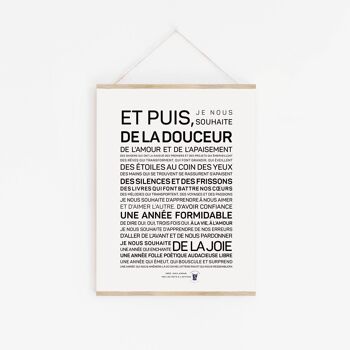 Affiche de vœux Et puis, de la douceur - A3