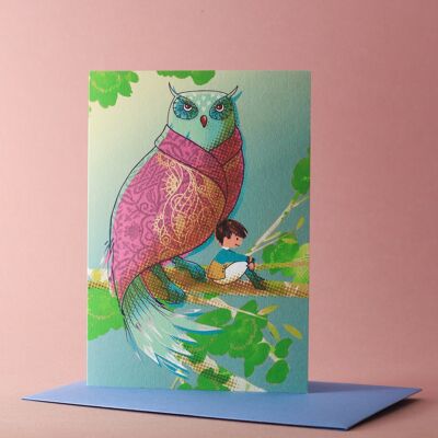 Double card The boy and the owl - "Dreams" series