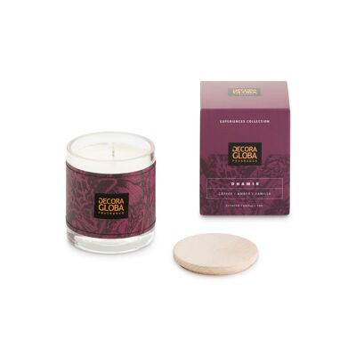 Aromatic Candle - Masculine Fragrance of Coffee, Leather and Vanilla - Dhamir - 220gr