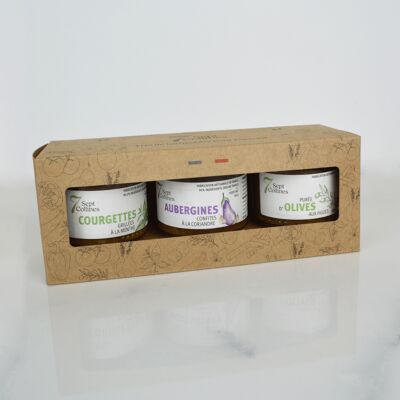 Trio of spreads for the aperitif - Summer vegetables (gift box)