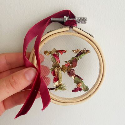 Mini kit de adorno de flores secas de aro floral eterno - Navidad