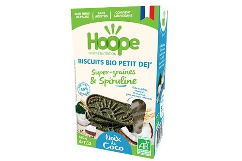 Biscuits BIO petit déjeuner Noix de Coco - 160g