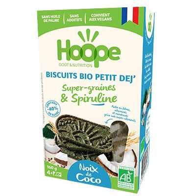 Biscotti da colazione al cocco bio - 160g