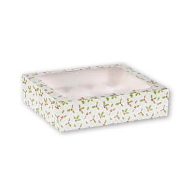 Holly Cupcake Box für 12 Cupcakes