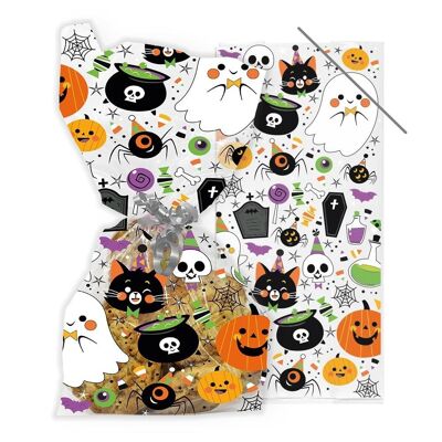 Fun Halloween Icons Sacs pour violoncelle avec attaches torsadées