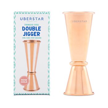 Double Jigger Spirit Measure - Or rose 1