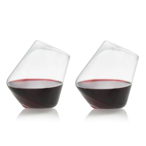 Rolling Glasses - Stemless Wine and Whiskey Glasses (Pair)