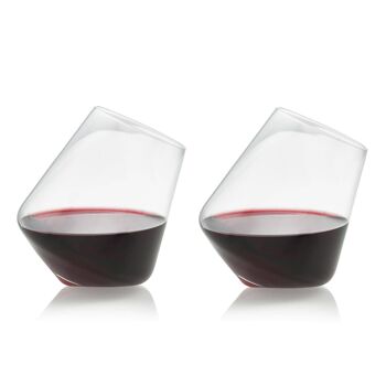 Rolling Glasses - Verres à vin et whisky sans pied (Paire) 1