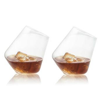 Rolling Glasses - Verres à vin et whisky sans pied (Paire) 2
