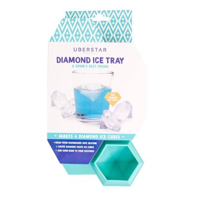 Bandeja de hielo de diamante - Molde de silicona para hielo