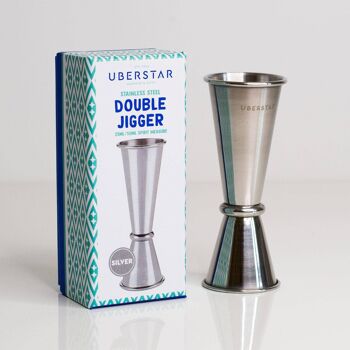 Double Jigger Spirit Measure - Argent 3