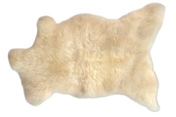 Tapis/jeté en peau de mouton irlandais blanc naturel régulier 1