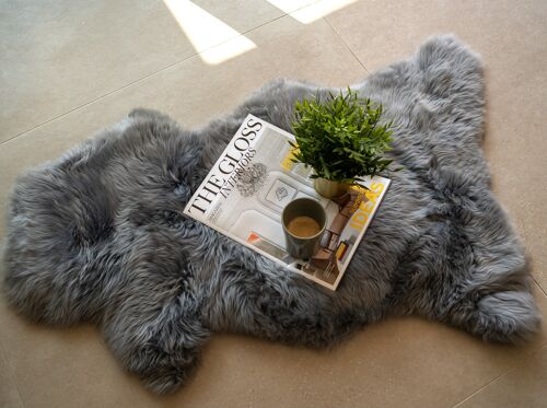 Irish Sheepskin Rug/Throw - Silver Grey