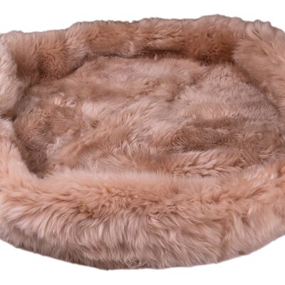 Irish Sheep Wool Pet Bed - Taupe - S