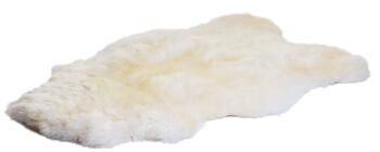 Grand tapis en peau de mouton irlandais blanc naturel 1