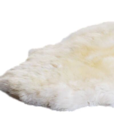 Large Natural White Irish Sheepskin Rug