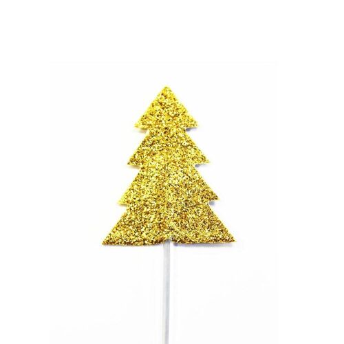 Christmas Tree Glitter Cupcake Toppers