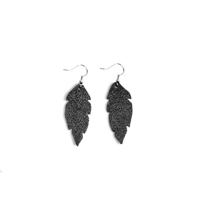 FEATHERS Petite, glitter black