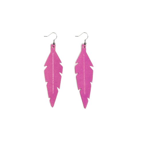FEATHERS Midi, pink suede