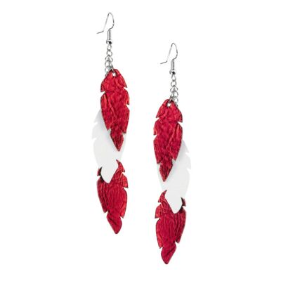 FEATHERS Petite Trio, red-white