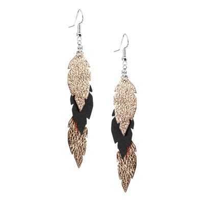 FEATHERS Petite Trio, rose gold-black