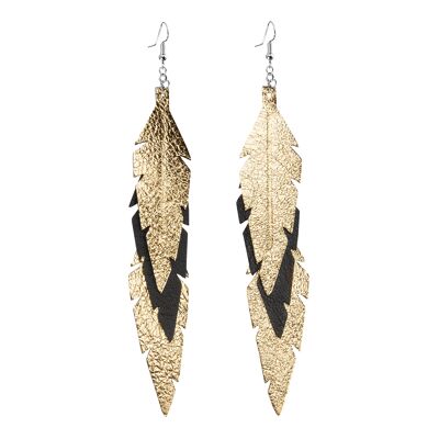 PLUMAS Midi Trio, oro-negro