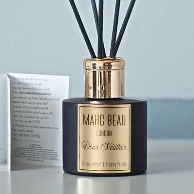 Diffuseur de chambre de luxe Dear Weather (Lily, Iris, Dark Amber & Rose)