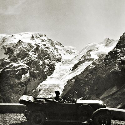 Gruppo dell'Ortler dal Passo dello Stelvio, Trentino Alto Adige  1931 - 40cm x 40cm