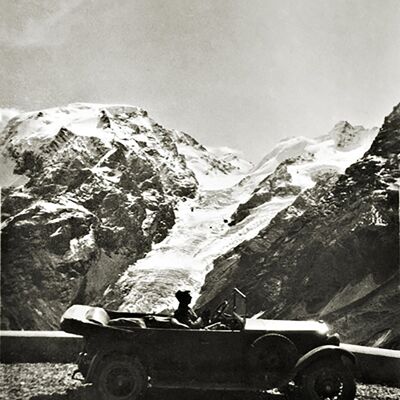 Gruppo dell'Ortler dal Passo dello Stelvio, Trentin Haut-Adige 1931 - 40cm x 40cm