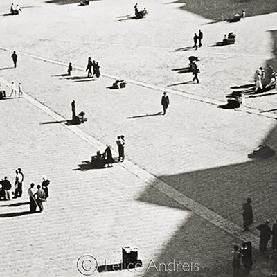Sienne Piazza del Campo 1934 - 40cm x 40cm