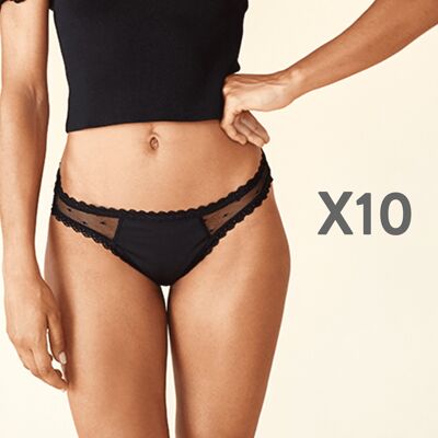 PACK de 10 culottes menstruelles - Bikini Sidonie