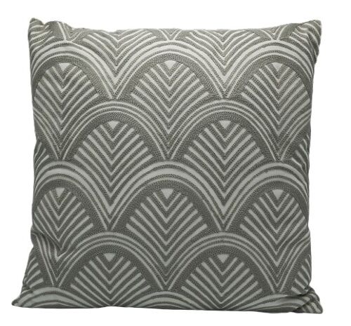Cushion - Pillow - Cotton - Grey/White - 45x45cm