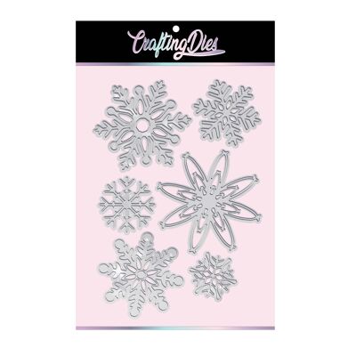 CRAFTING DIES - Christmas Snowflake Dies Set of 6 Christmas Cutting Dies for Decoration, Snow Scrapbooking Cutting Dies - Christmas Cutting Dies for Card Making