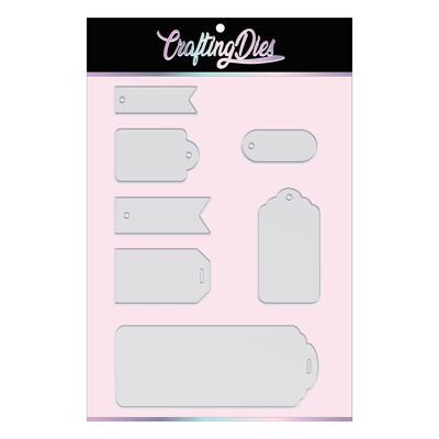 CRAFTING DIES - Bookmark Dies Tag Dies Set of 7 For Scrapbooking Labels Tag Scrapbooking Dies - Scrapbooking Bookmark and Gift Tags Cutting Dies For Card Making