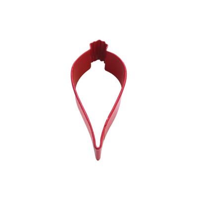 Emporte-pièce Teardrop Bauble enduit de poly-résine rouge