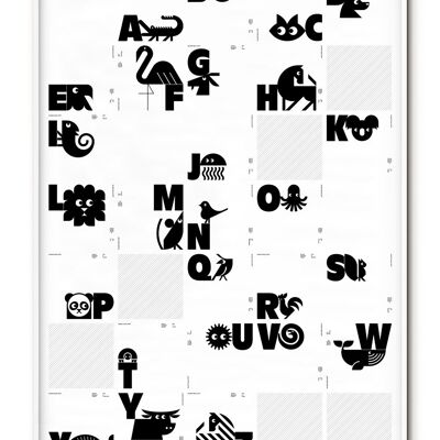 26 Days of Animals Poster - 50x70 cm