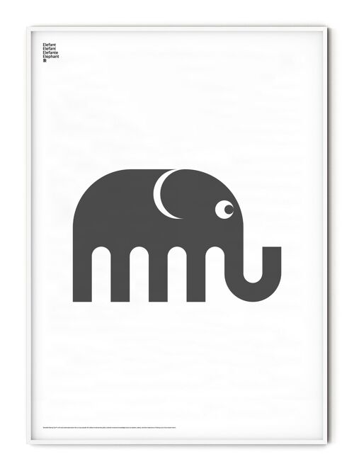 Animal Elephant Poster - 50x70 cm