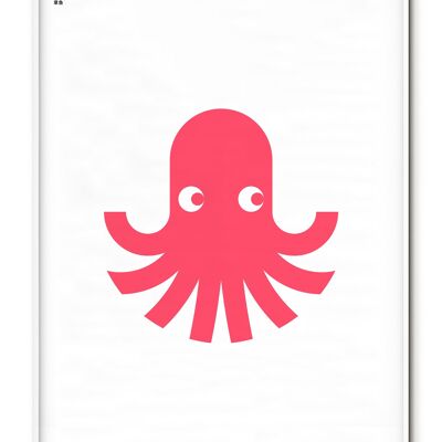Tier-Oktopus-Poster - 50x70 cm
