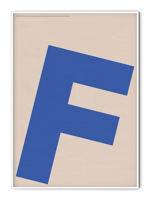 Letter F Poster - 50x70 cm