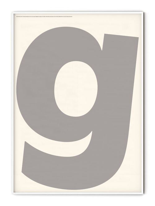 Letter G Poster - 50x70 cm