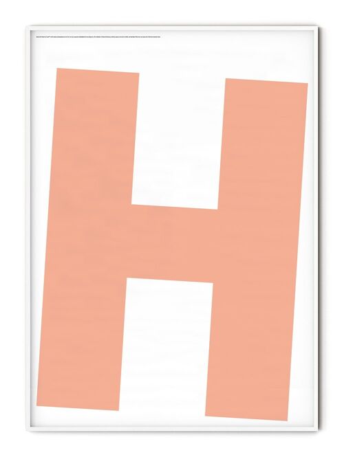 Letter H Poster - 50x70 cm