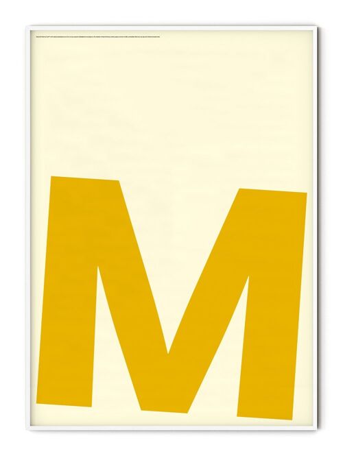 Letter M Poster - 50x70 cm