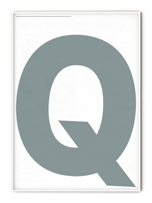 Letter Q Poster - 50x70 cm