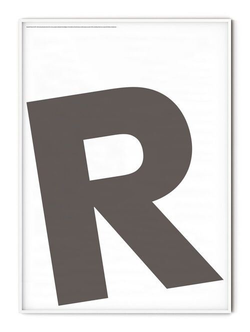 Letter R Poster - 30x40 cm