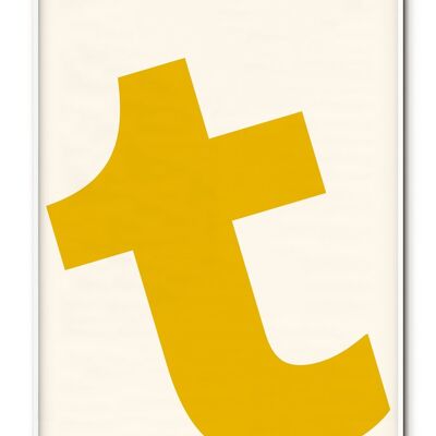 Letter T Poster - 50x70 cm