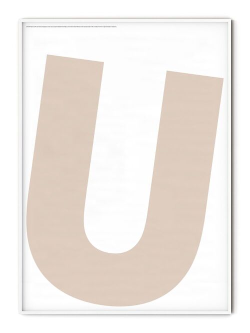 Letter U Poster - 50x70 cm